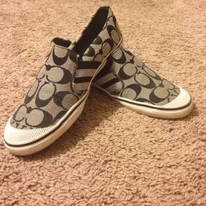 FINAL CUT! Coach black & white Slip on Sneakers 7
