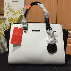 Black and white handbag