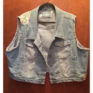 Reign Jean Jacket with Lace Details