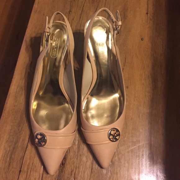Nude Coach Sling Back size 6B