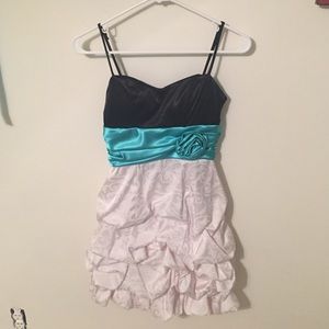 Size Small around a size 2 fancy cocktail dress