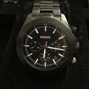 Black Fossil Chronograph 38mm
