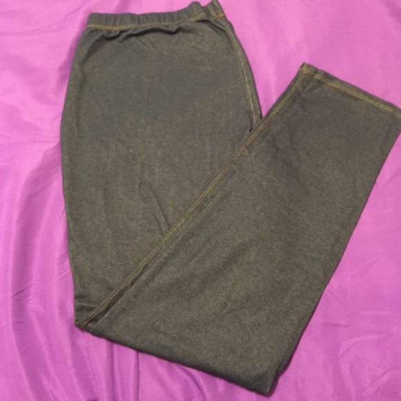Medium Wash Gray Denim Leggings