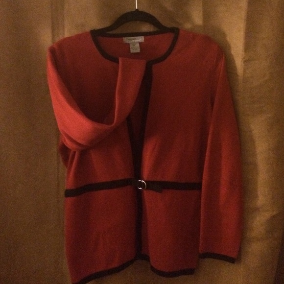 Designer originals red sweater jacket