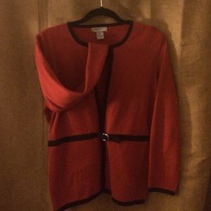Designer originals red sweater jacket