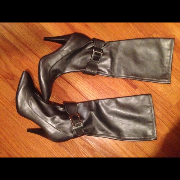 BCBGirls New Silver Knee High Boots - Size 8.5