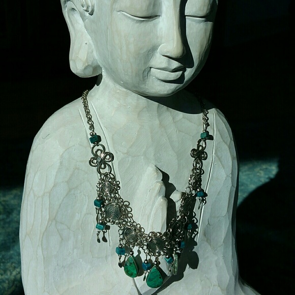 Silver and Turquoise necklace - Picture 2 of 2