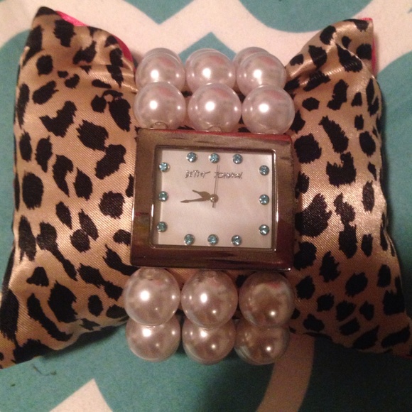 Betsey Johnson Pearl Band Watch