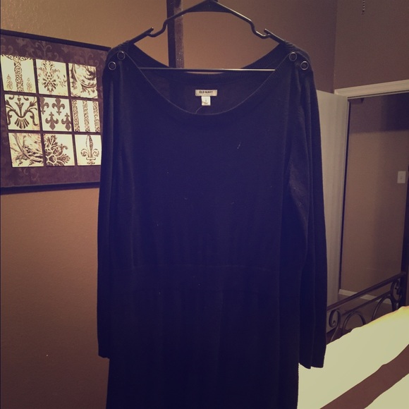 Black sweater dress