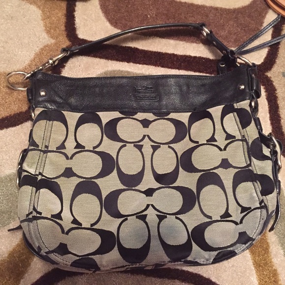 Coach black logo handbag