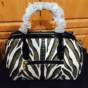 Zebra print handbag