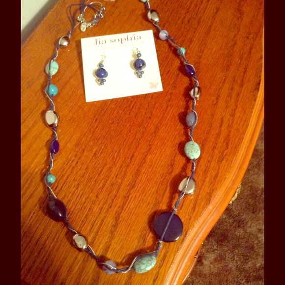 Lia Sophia necklace and earrings.