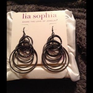 Black hematite earrings. Lia Sophia