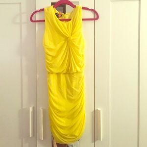 Neon yellow Bebe dress
