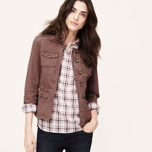 LOFT Cotton Twill Military Jacket