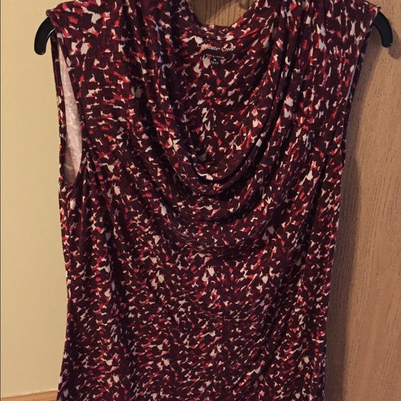 Cowl neck sleeveless shirt