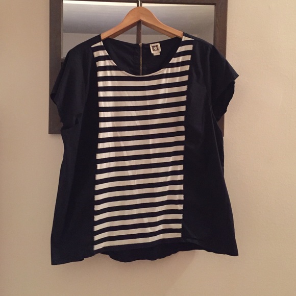 Plus size short sleeve striped shirt