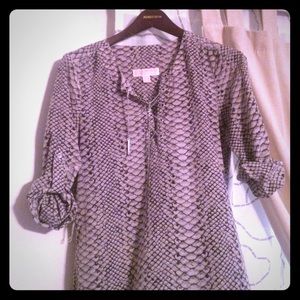 Michael Kors Small Silver/Black Reptilian Dress