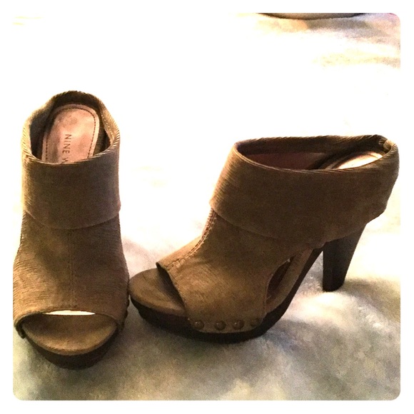 Forest green heels.