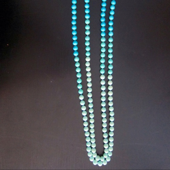 Ombre Blue Beaded Necklace