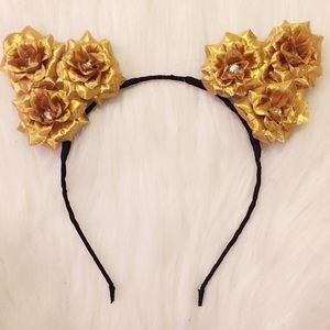 flower cat ears headband floral crown