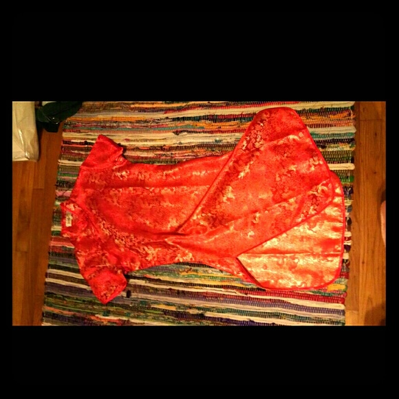 Beautiful Chinese Red Gold Dragon Dress