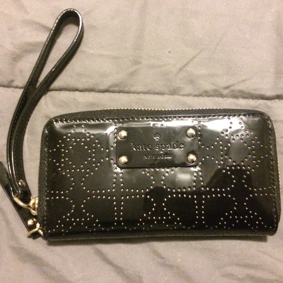 Kate Spade Black Patent Leather Wallet / Wristlet