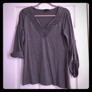 Heather gray cotton top