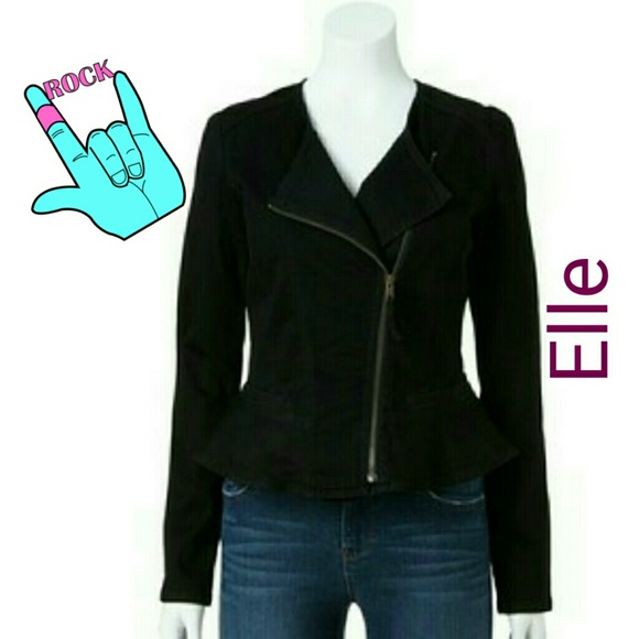 ELLE™ Ruffle-Hem Denim Jacket - Women's