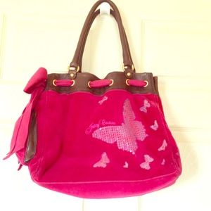 👛🎀Juicy Couture Hot Pink Handbag with Bow 🎀🎉