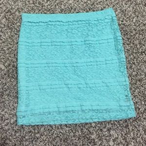 Aqua stretchy skirt
