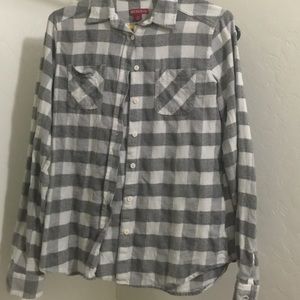 Gray and White Flannel