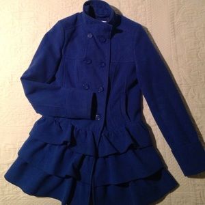Blue Peplum Peacoat