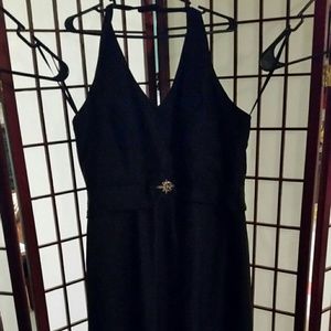 Black halter top evening gown, size 20 to 22