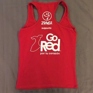 ZUMBA "Party Hearty. Go Red." Racerback Tank