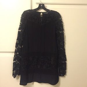 ASTR Lace Long Sleeve Dress