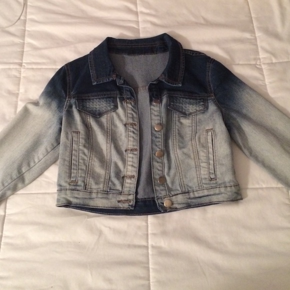 Forever 21 Ombré Jean Jacket (cropped) small