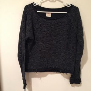 Cropped thermal sweater