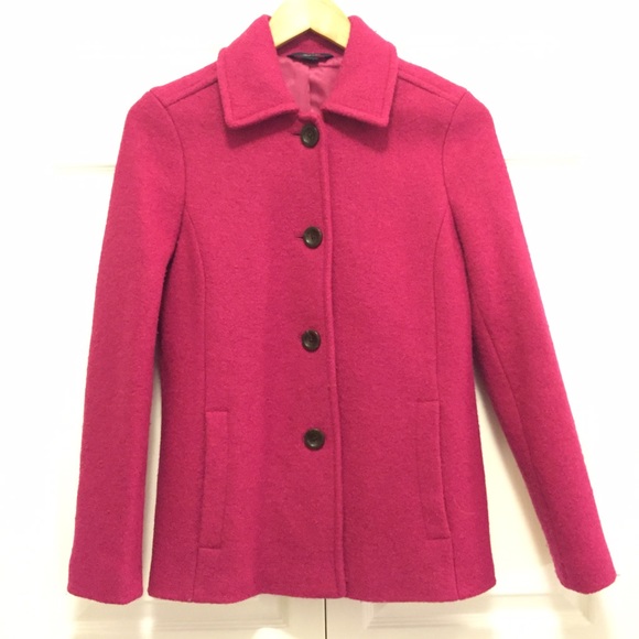Land's End Fuchsia Peacoat
