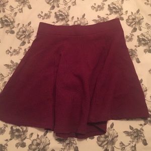 H&M Maroon skater skirt