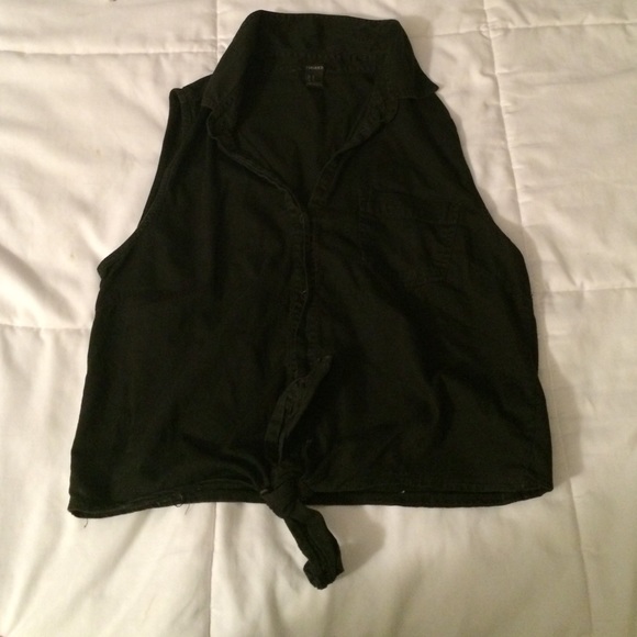 Forever 21 Black Vest Top