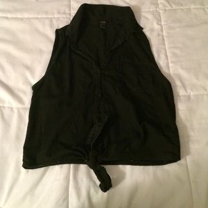 Forever 21 Black Vest Top