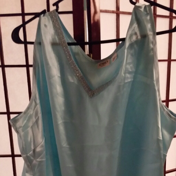 A silky v neck tank top