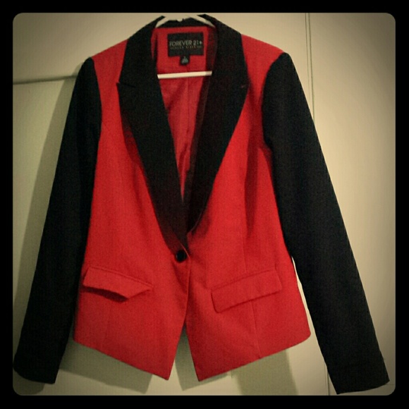NWOT Red and Black F21+ Blazer