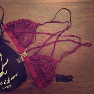 NWT For Love & Lemons Delicate Bondage Bralette XS