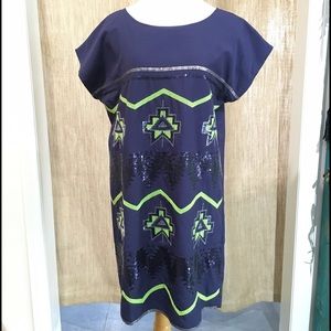 Sequin detailed sheath dress