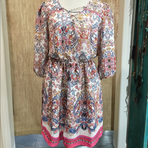 Pink & colorful dress