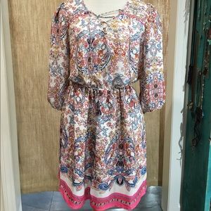 Pink & colorful dress