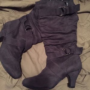 Gray boots