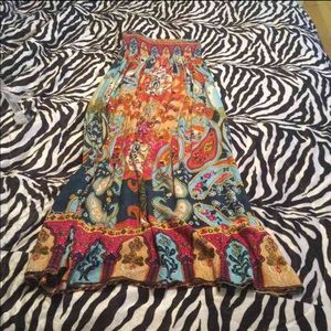 Colorful Strapless Maxi Dress